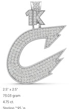 1K C lightning bolt pendant render