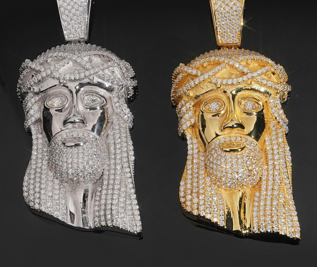 XL Iced Jesus Piece Pendant