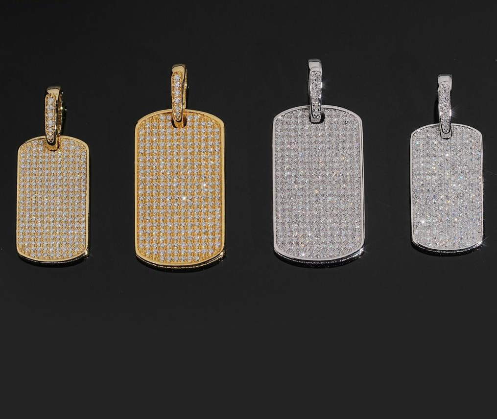 Mini Iced Dog Tag Pendant
