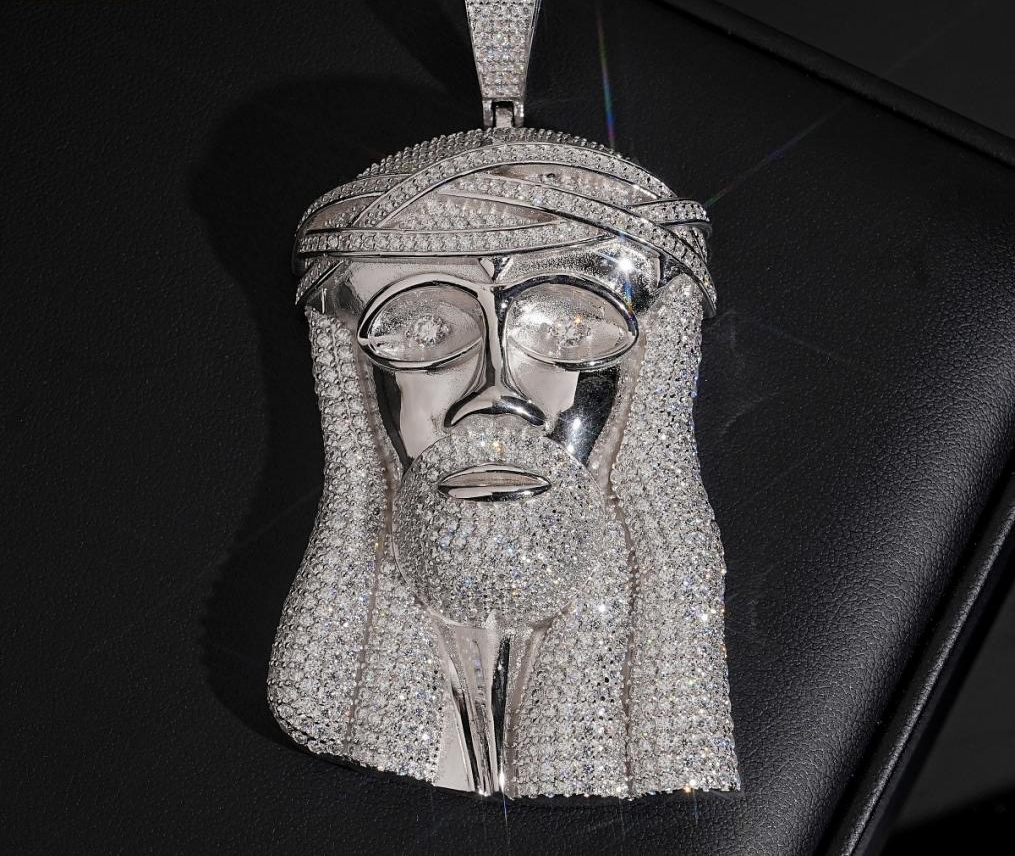 XL Sculpted Jesus Piece Pendant
