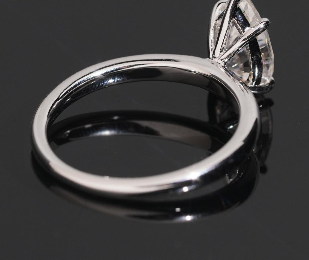 Pear Solitaire Ring
