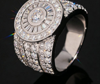 Baguette Halo Statement Ring