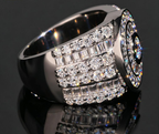 Baguette Halo Statement Ring