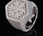Hexagon Cluster Signet Ring