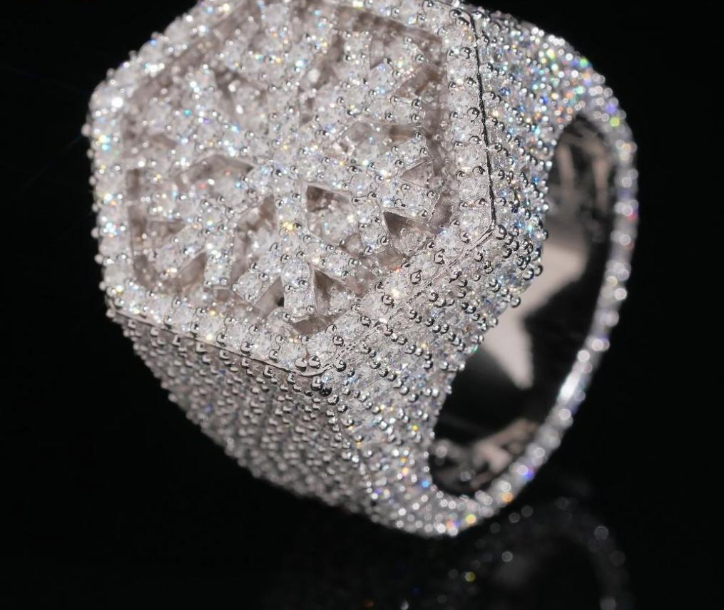 Hexagon Cluster Signet Ring