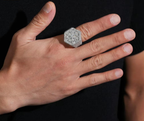Hexagon Cluster Signet Ring