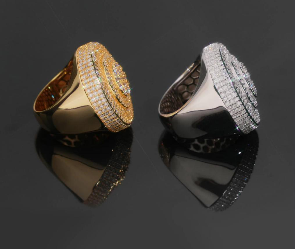 Round Cluster Signet Ring
