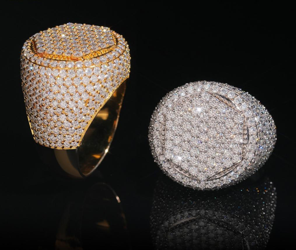 Iced Cushion Dome Ring