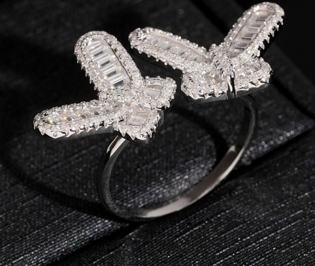 Double Butterfly Open Ring