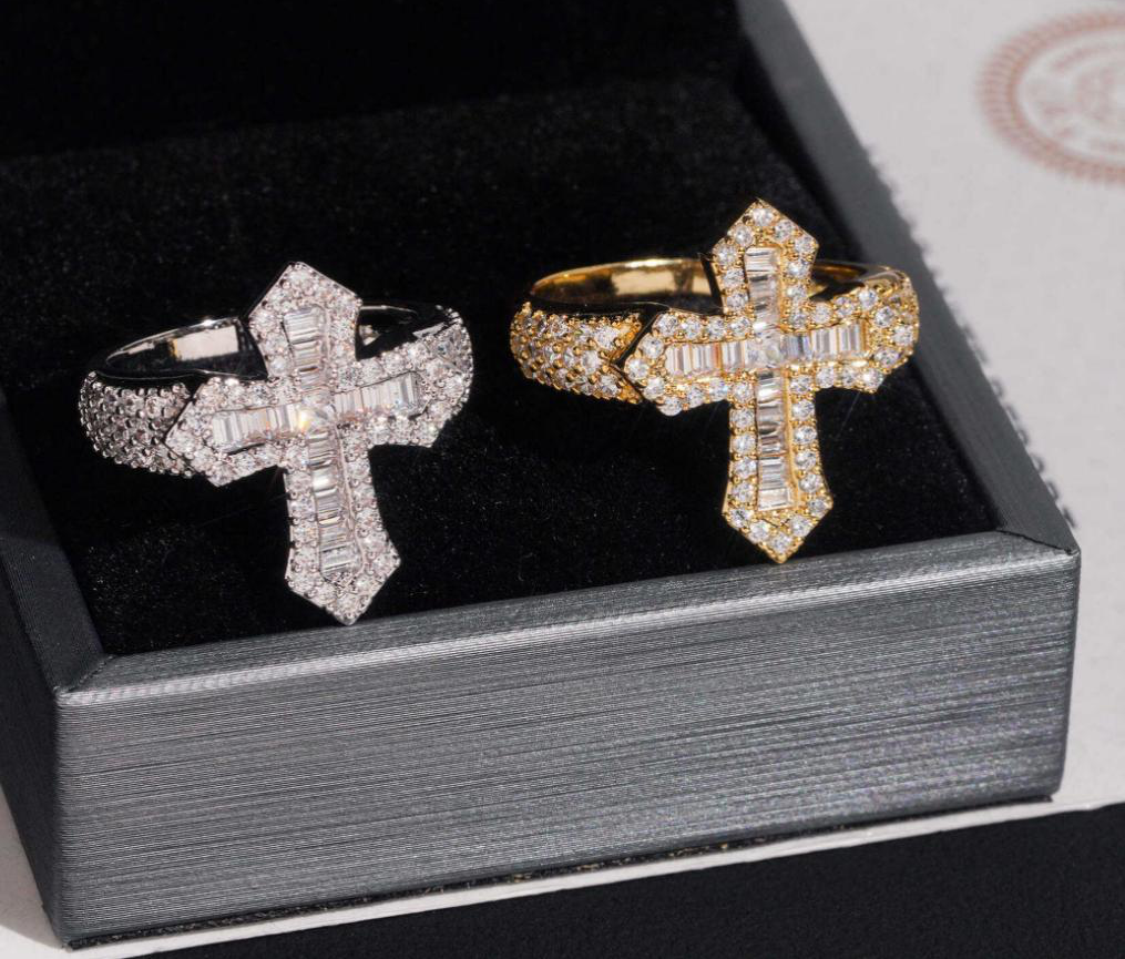 Baguette Cross Ring