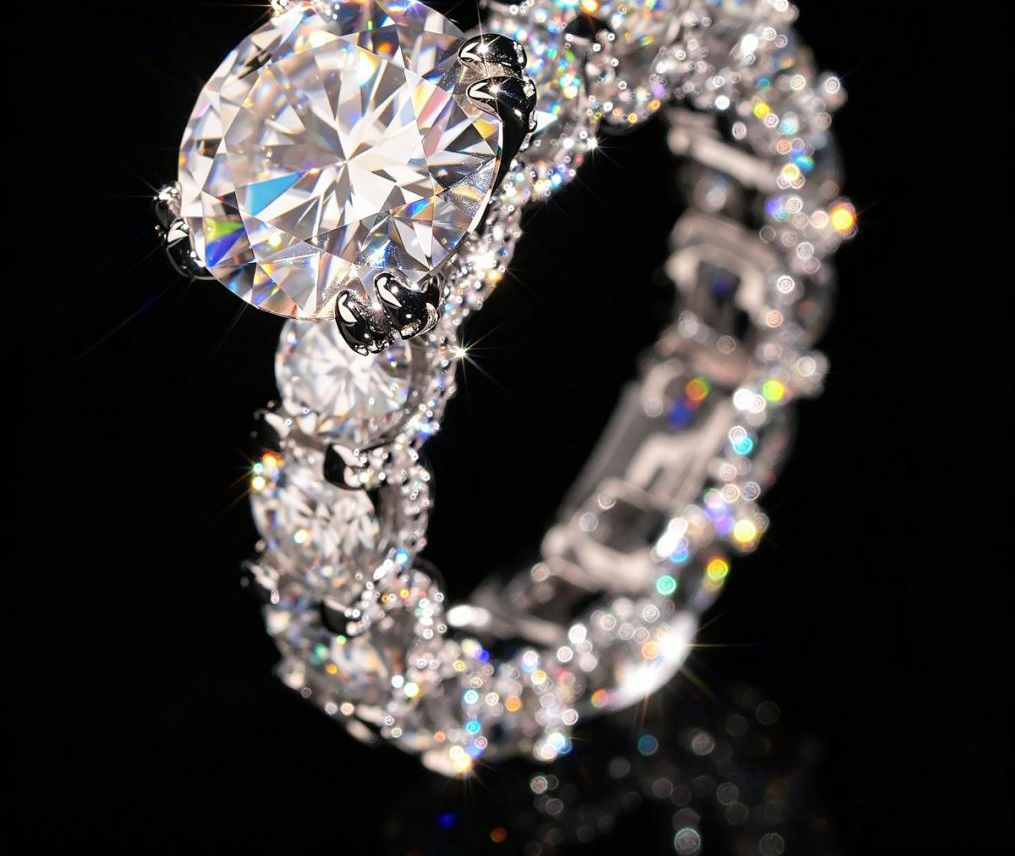 Crown Solitaire Statement Ring