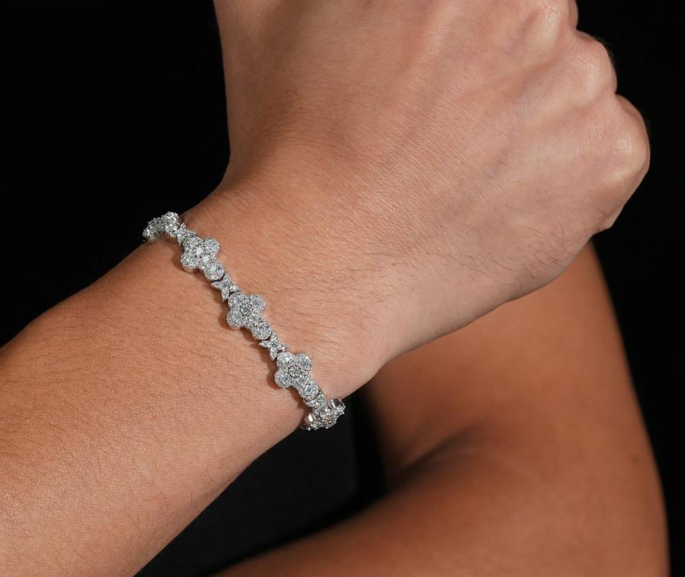Mixed Cluster Tennis Bracelet