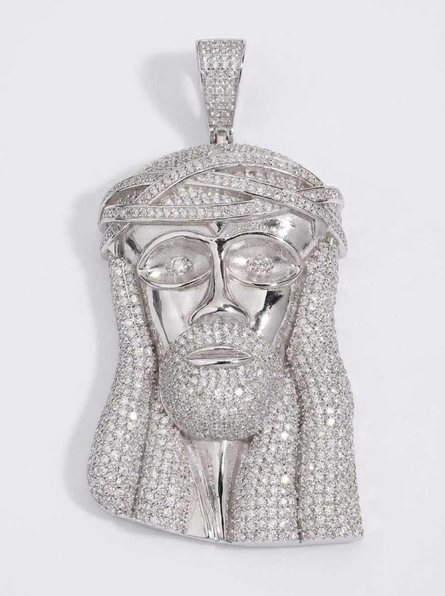 XL Sculpted Jesus Piece Pendant
