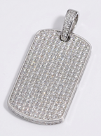 Iced Dog Tag Pendant