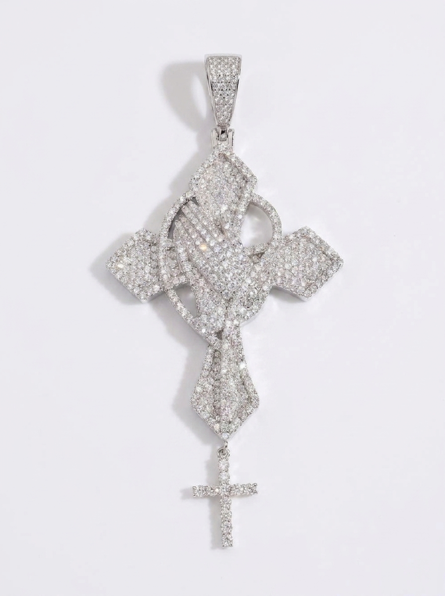 Ornate Double Cross Pendant