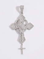 Ornate Double Cross Pendant