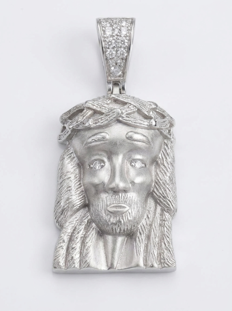 Matte Jesus Piece Pendant