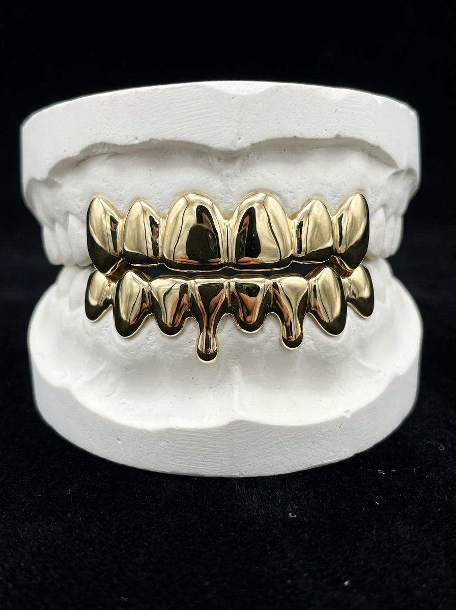 Gold Drip Bottom Grillz