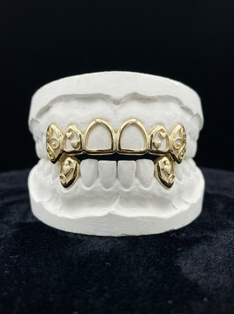 Heart Open Face & Gap Filler Grillz