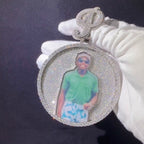 Custom photo pendant front view