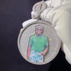 Custom photo pendant angle view