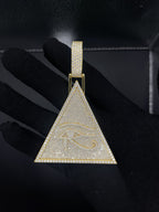 Eye of Horus pyramid pendant, iced out