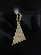 Eye of Horus pyramid pendant close-up