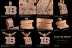 TB pendant detail collage with engraved backplate