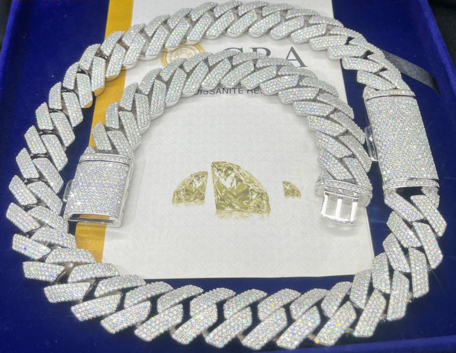 13–20mm Iced Miami Cuban Link Chain