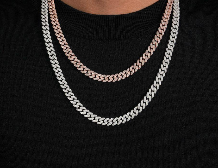 8mm Iced Miami Cuban Link Chain