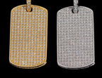 Iced Dog Tag Pendant