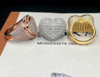 Iced Heart Face Ring
