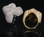 Iced Cross Signet Ring