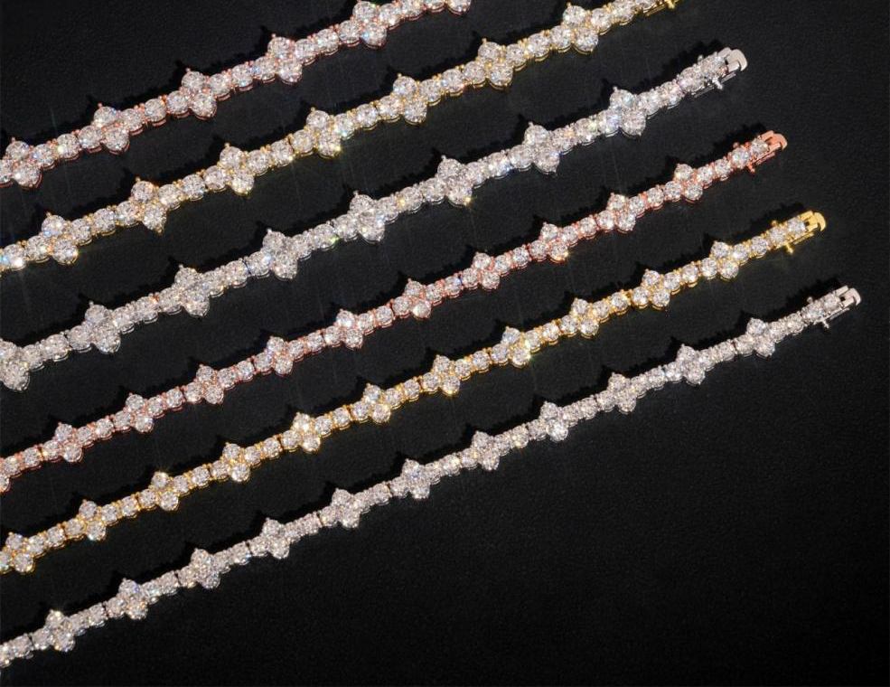 Cluster Tennis Bracelet
